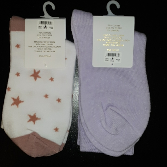 2 New Women's L.A. Hearts Crew Socks One Size - Picture 2 of 4